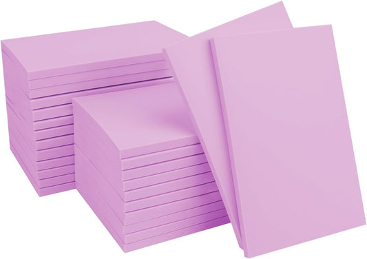 KUKLIPJIM 25 Pcs 4x6" Rubber Linoleum Stamp Carving Blocks for Printmaking, Artists, Crafts and More (Light Purple)