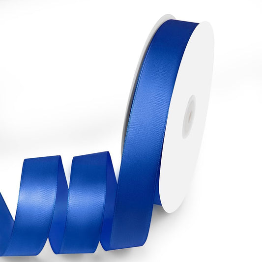 1" x 100 Yards Satin Ribbon - Royal Blue Silk Ribbon with Spool - Ideal for Gift Wrapping, Floral Bouquets, Crafts, Wedding Party Decorations, Christmas and Sewing Projects