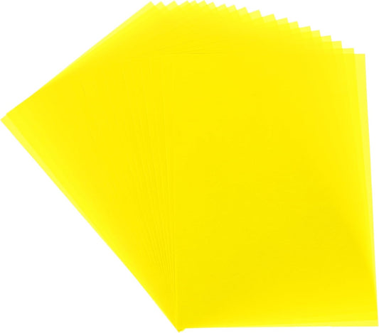 MECCANIXITY Colored Vellum Paper, 40 Sheet Lemon Yellow Transparency 8.3" x 5.9" Printable Vellum Paper, Translucent Vellum Sheets for Printing Wedding Invitations Ink Jet Laser Printer