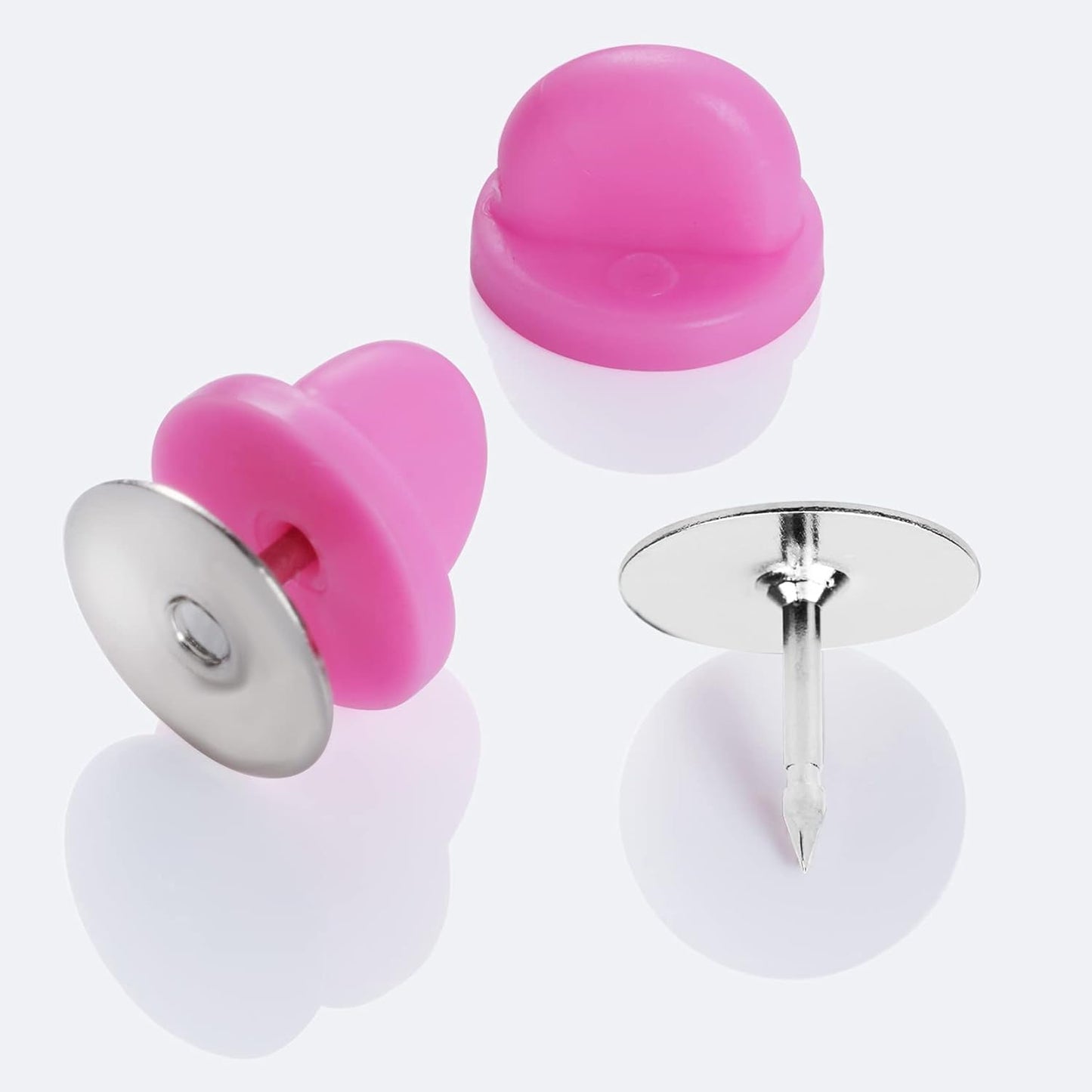 400pcs PVC Rubber Pin Backs Heliltd Butterfly Clutch Pins Tie Tacks Blank Pins for Uniform Badges Backing Holder Clasp Lapel Pin Enamel Pins(200 Sets)