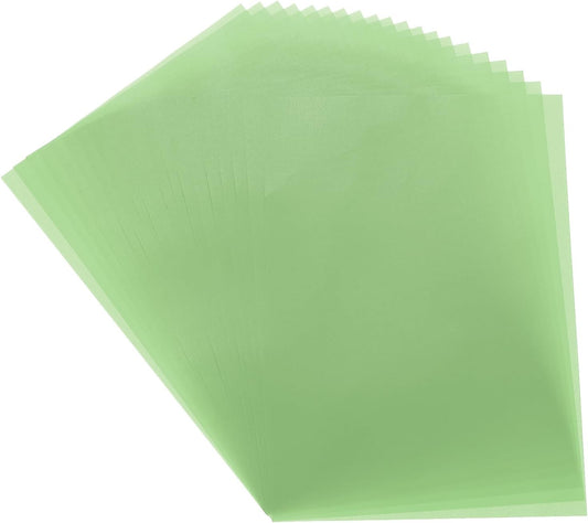MECCANIXITY Colored Vellum Paper, 40 Sheet Light Green Transparency 8.3" x 5.9" Printable Vellum Paper, Translucent Vellum Sheets for Printing Wedding Invitations Ink Jet Laser Printer