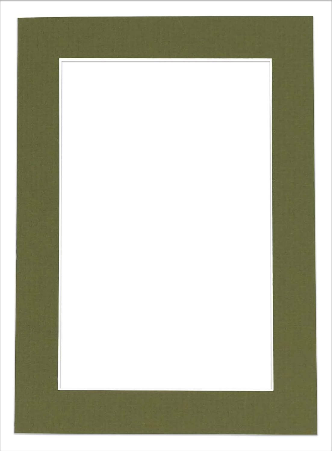 5x7 Mat for 8.5x11 Frame - Precut Mat Board Acid-Free Dill Green 5x7 Photo Matte Made to Fit a 8.5x11 Picture Frame, Premium Matboard for Family Photos, Show Kits, Art, Picture Framing, Pack of 1 Mat