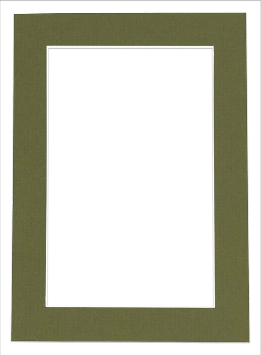 5x7 Mat for 8.5x11 Frame - Precut Mat Board Acid-Free Dill Green 5x7 Photo Matte Made to Fit a 8.5x11 Picture Frame, Premium Matboard for Family Photos, Show Kits, Art, Picture Framing, Pack of 1 Mat