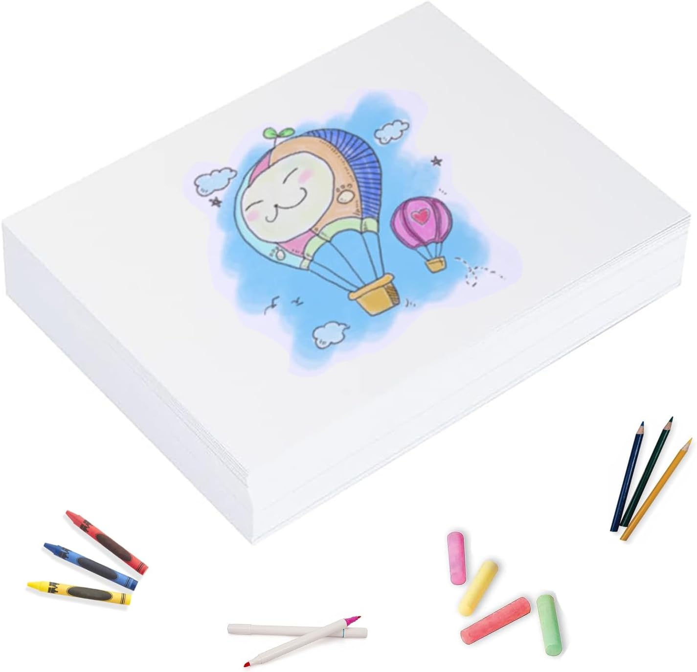 WAUPPY 12"x17" Sketch Drawing Paper 100 Sheets Art Craft Paper for Doodle, Kids Arts Supplies White Coloring Paper