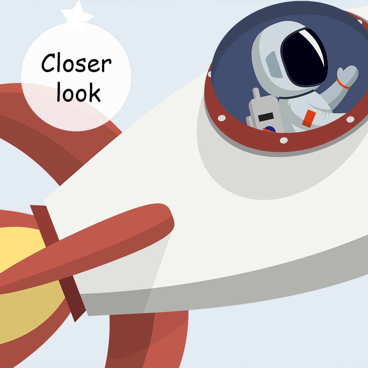 AFZEVEB-Space Mural Hand-Painted Cartoon Wallpaper for Kids Room 136"x96"(Not Peel and Stick)