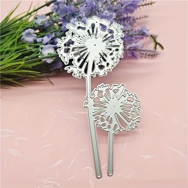 Lapoo Flowers Metal Cutting Die for Scrapbooking - Durable, Cut Stencils for DIY Scrapbook Photo Album Decorative Paper Card, Card Making Supplies, Embossing (Blowball 2.9 x 2.3 in)