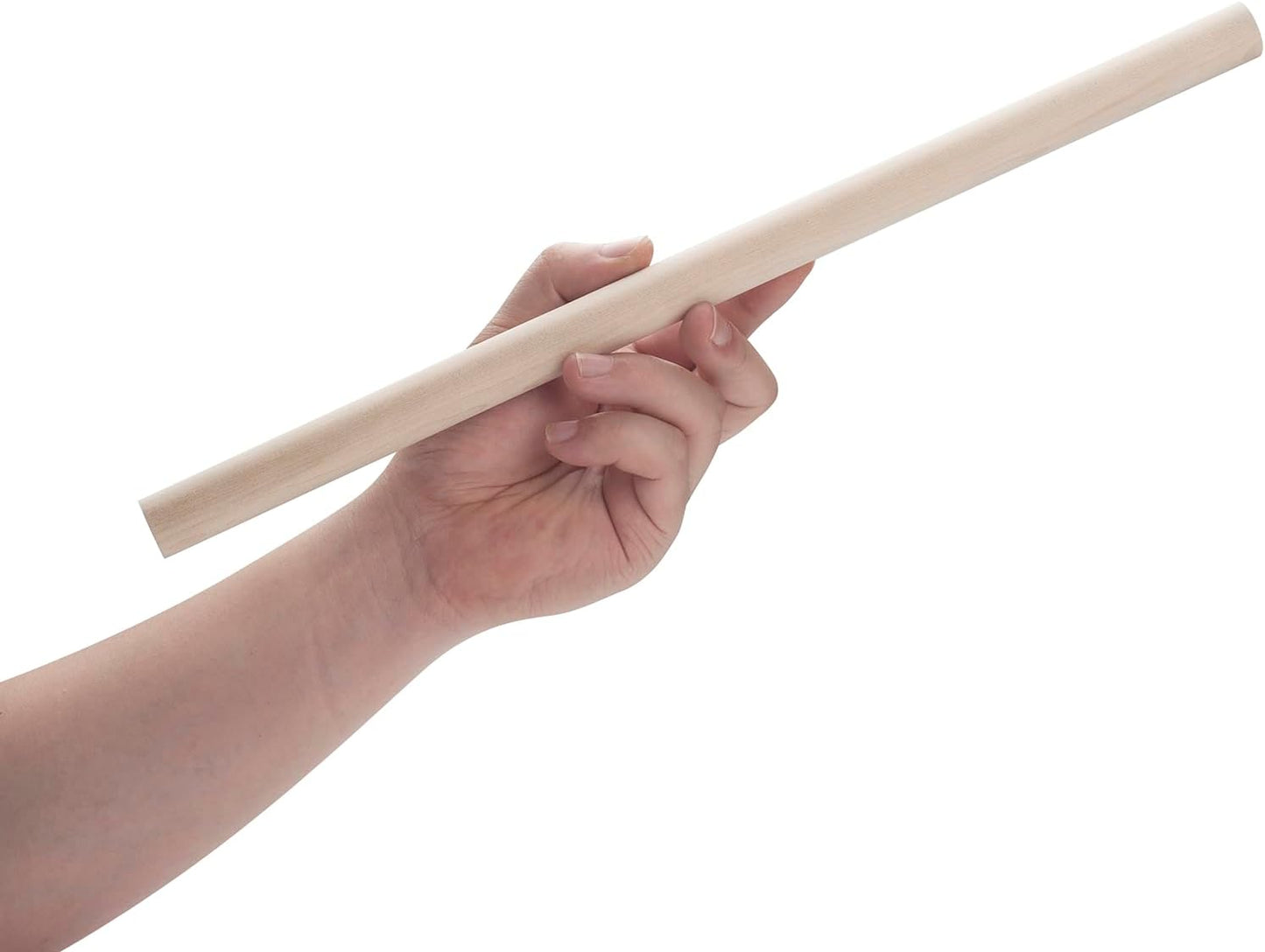 Wooden Dowel Rods Wood Dowels for Crafts, 6 PCS 3/4 x 15 Round Macrame Wooden Sticks for Crafting, Unfinished Hardwood Sticks for Arts and DIYers, Tiered Cake Support, Closets, Wedding Ribbon Wands