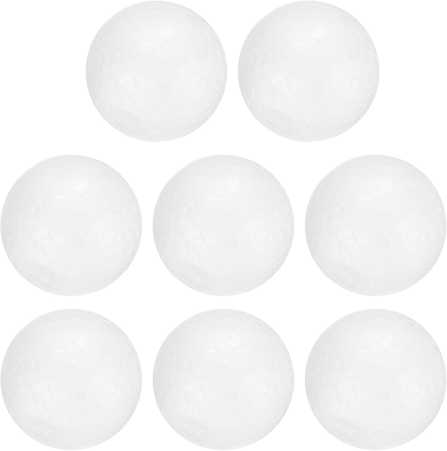 uxcell 8 Pcs White Foam Balls, 2.8 Inch Polystyrene Craft Foam Balls Solid Round Ball for Art, Household, DIY, Party Decorations
