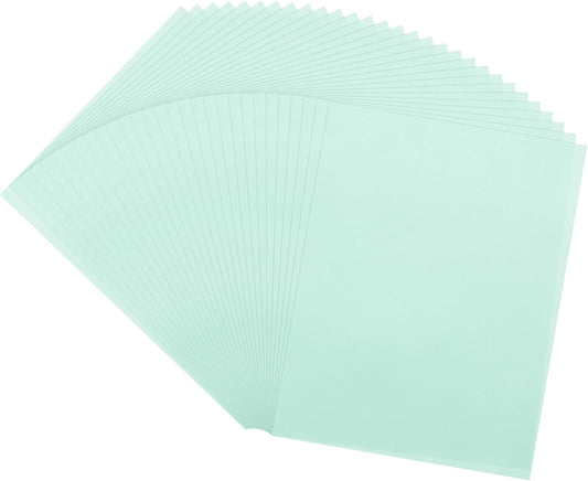 MECCANIXITY 60 Sheet Colored Vellum Paper 8.5" x 11", 100gsm Translucent Printable Vellum Sheets for Printing Wedding Invitations Inkjet Laser Printer, Light Blue