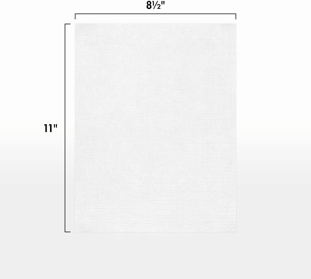 LUXPaper 8.5" x 11" Paper | Letter Size | White Linen | 24lb. (60lb. Text) | 500 Qty