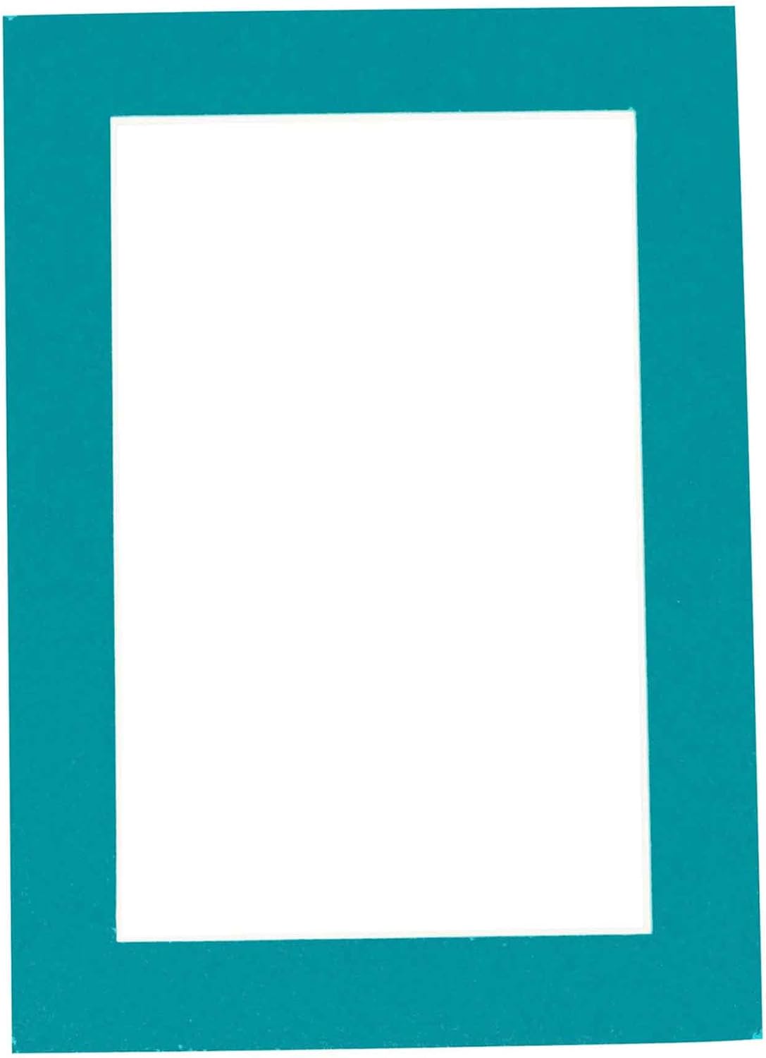 5x7 Mat for 8.5x11 Frame - Precut Mat Board Acid-Free Teal Blue 5x7 Photo Matte Made to Fit a 8.5x11 Picture Frame, Premium Matboard for Family Photos, Show Kits, Art, Picture Framing, Pack of 1 Mat