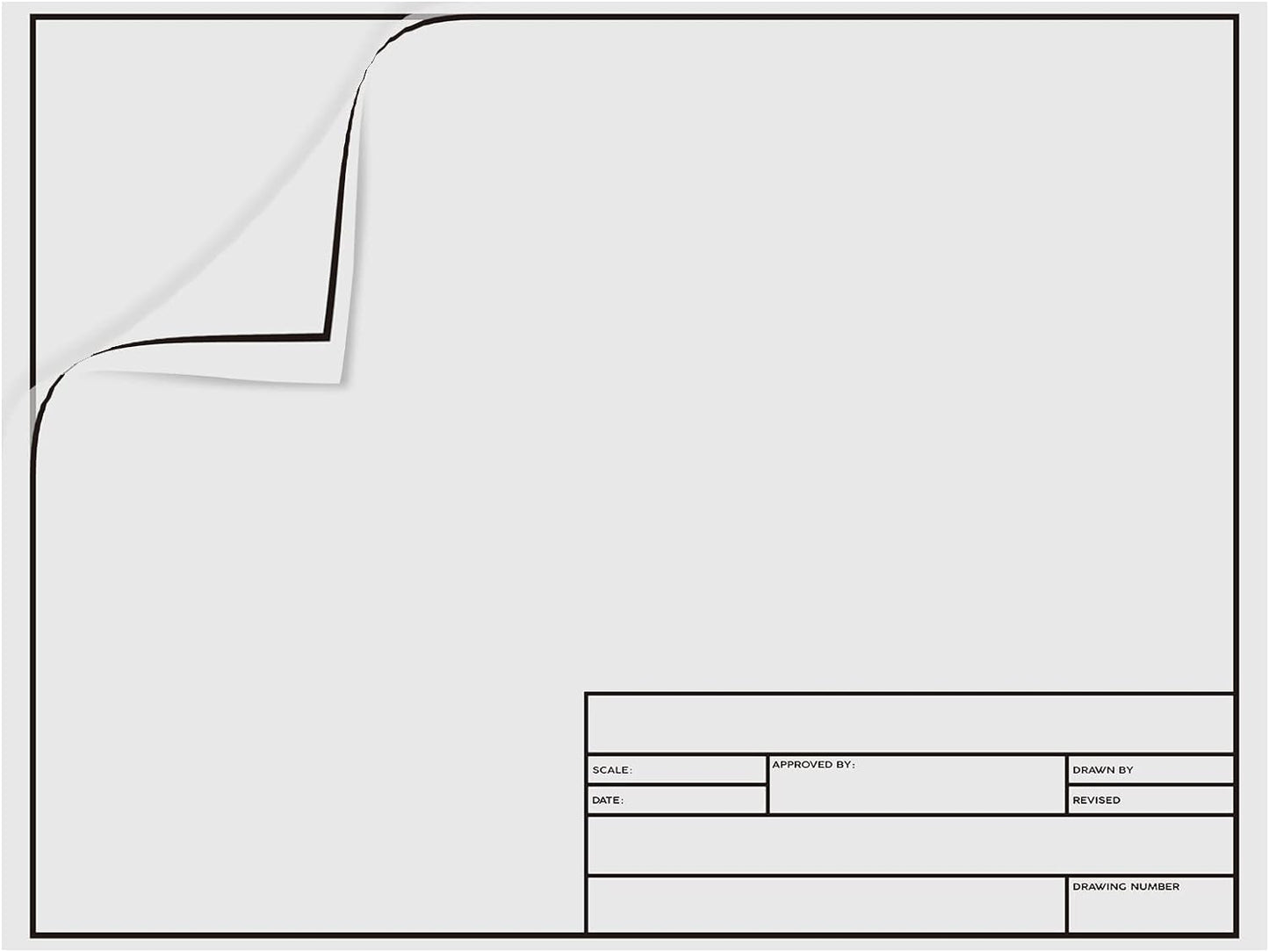 Geyee 10 Sheets Architectural Vellum Paper Translucent White Vellum Sheets Drafting Paper Rag with Border and Title Block(18 x 24 Inches)