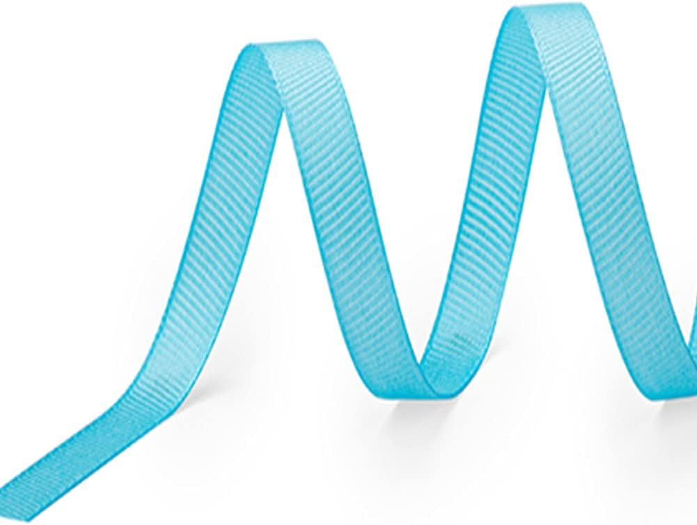 LIUYAXI 1/4" X 50 Yards Solid Light Blue Grosgrain Ribbon, Perfect for Crafts, Wedding Decor, DIY Hair Accessories, Sewing, Gift Package Wrapping and More
