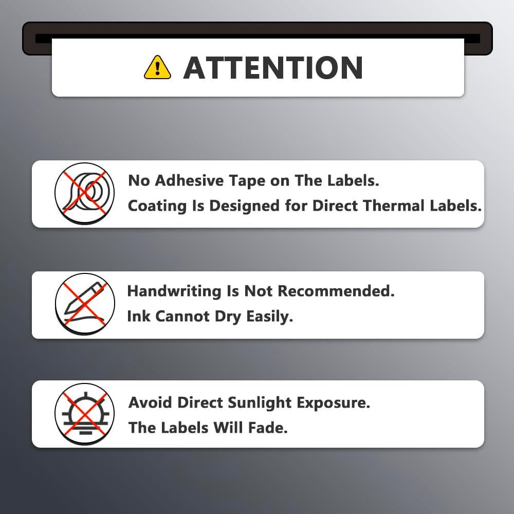 BETCKEY - 3" x 1" (76 mm x 25 mm) Address Removable Film Label - Durable Waterproof - Compatible with Zebra & Rollo Label Printer [6 Rolls, 8250 Labels]