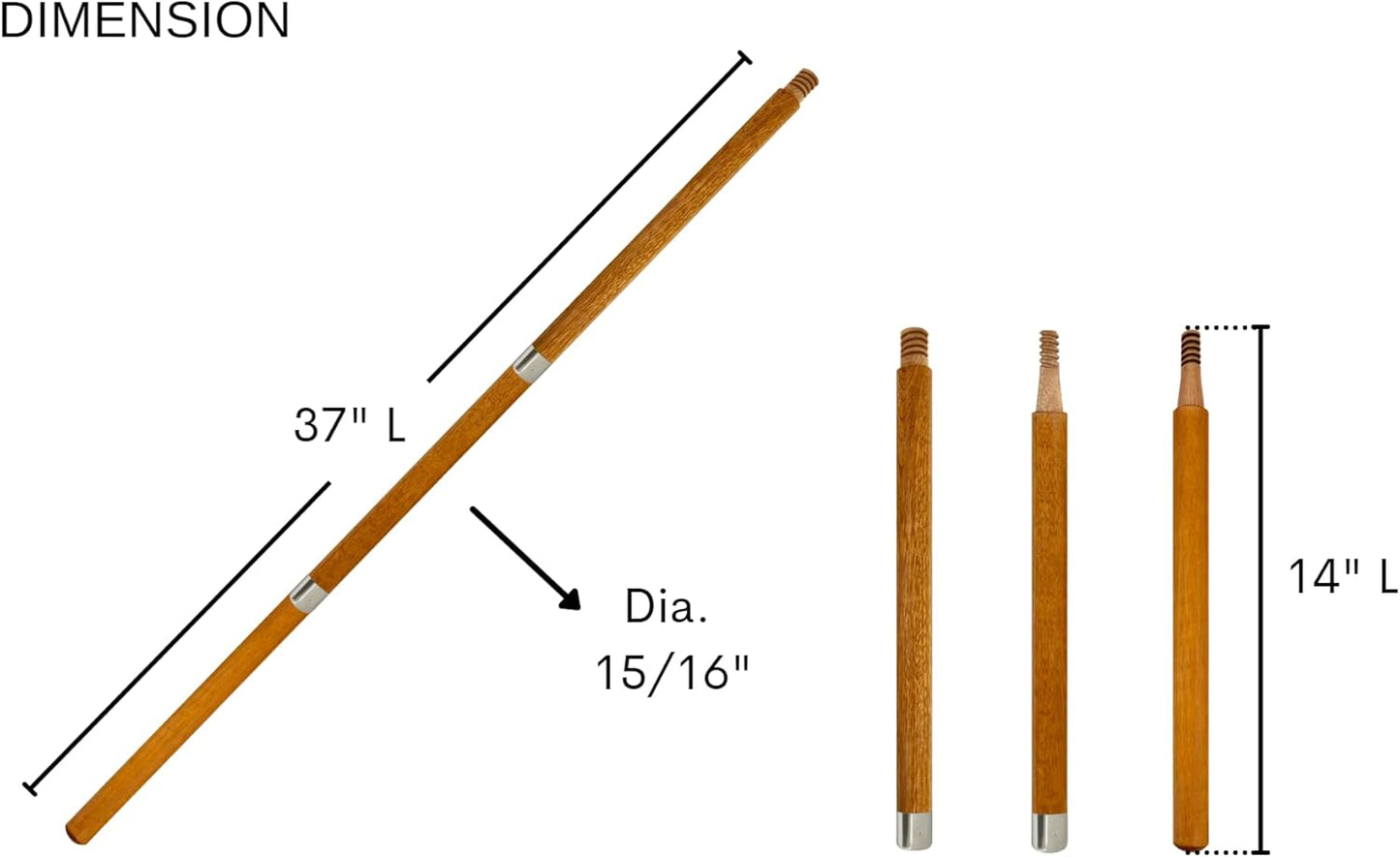 3PC Paint Roller Extension Pole 42" Extendable Pole Pack of 2 Paint Brush Extender by ILOT