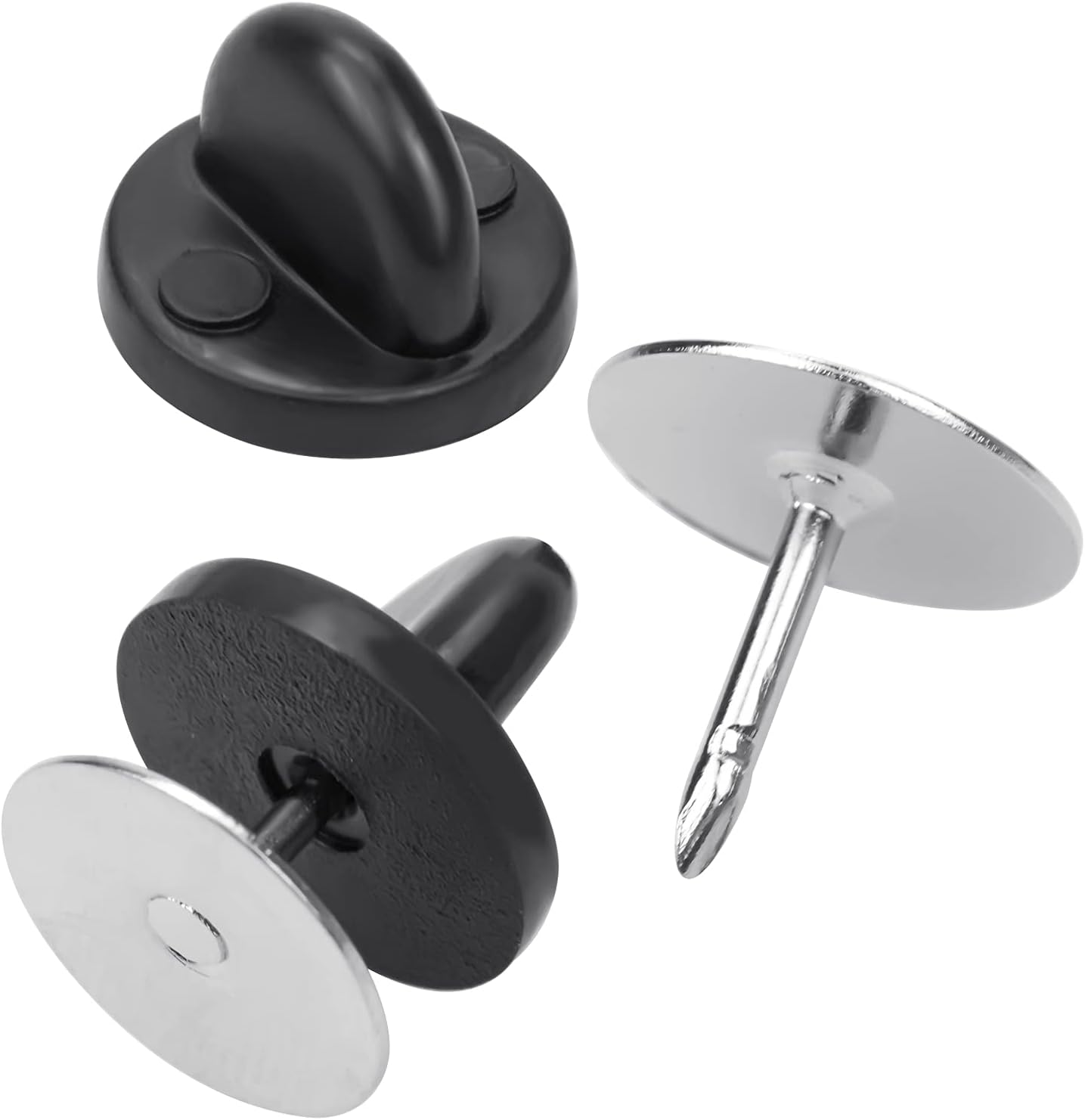 400pcs PVC Rubber Pin Backs Butterfly Clutch Pin Tie Tacks Blank for Uniform Badges Backing Holder Clasp Lapel Enamel (200 Sets)