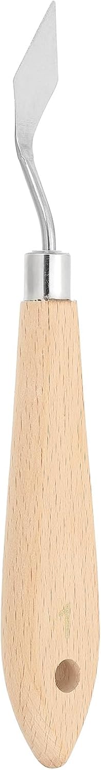 PATIKIL Art Spatula, No.1 13mm Stainless Steel Flexible Palette Knife Painting Knife Painting Spatula Oil Painting Mixing Scraper with Wood Handle for Canvas Acrylic Painting, Brown