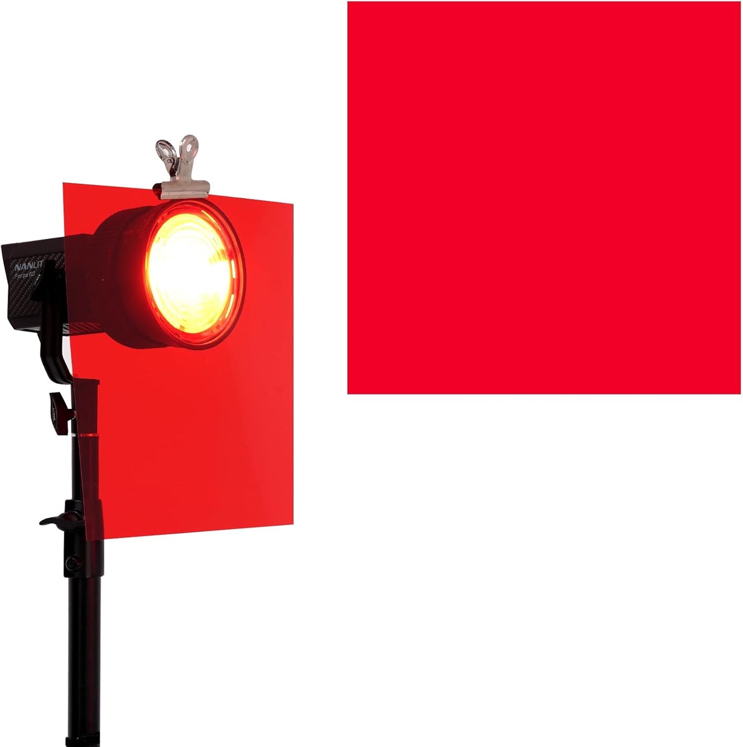 Lystaii 9pcs Lighting Gel Filter 11.8 x 11.8 Inches Gel Light Filter Color Correction Colored Overlays Transparent Color Filters Film Plastic Sheets for Film, Video, Photo, Stage Studio (Red)