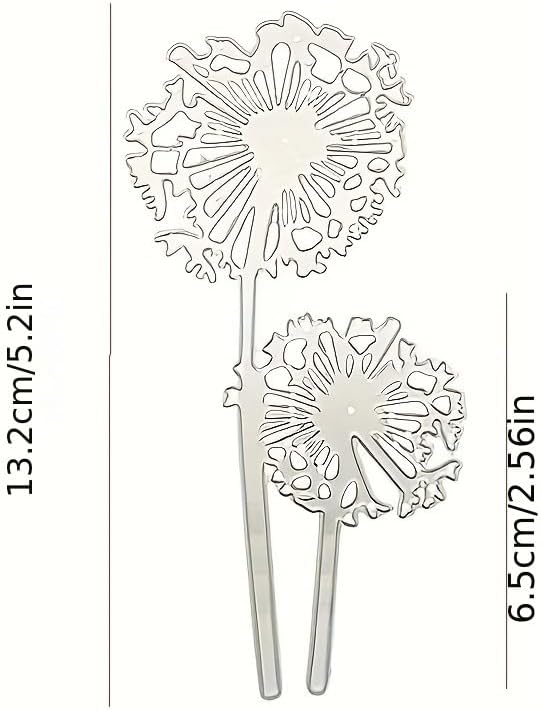 Lapoo Flowers Metal Cutting Die for Scrapbooking - Durable, Cut Stencils for DIY Scrapbook Photo Album Decorative Paper Card, Card Making Supplies, Embossing (Blowball 2.9 x 2.3 in)