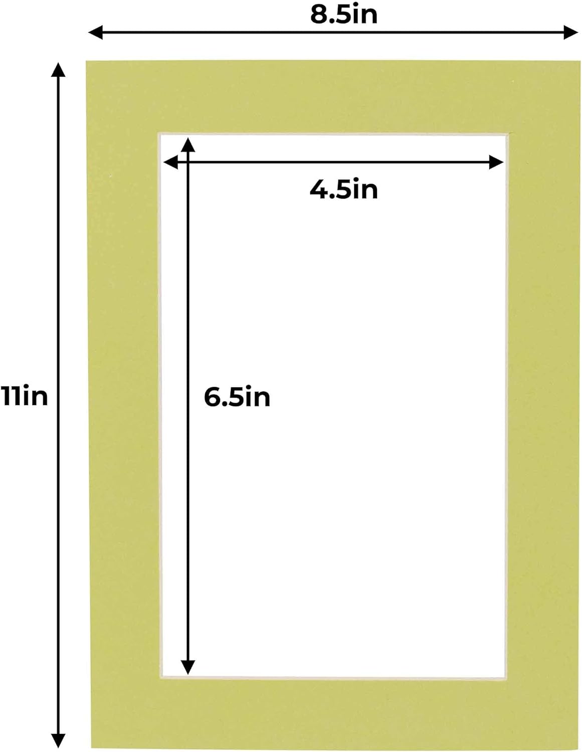 5x7 Mat for 8.5x11 Frame - Precut Mat Board Acid-Free Pistachio Green 5x7 Photo Matte For a 8.5x11 Picture Frame, Premium Matboard for Family Photos, Show Kits, Art, Picture Framing, Pack of 1 Mat