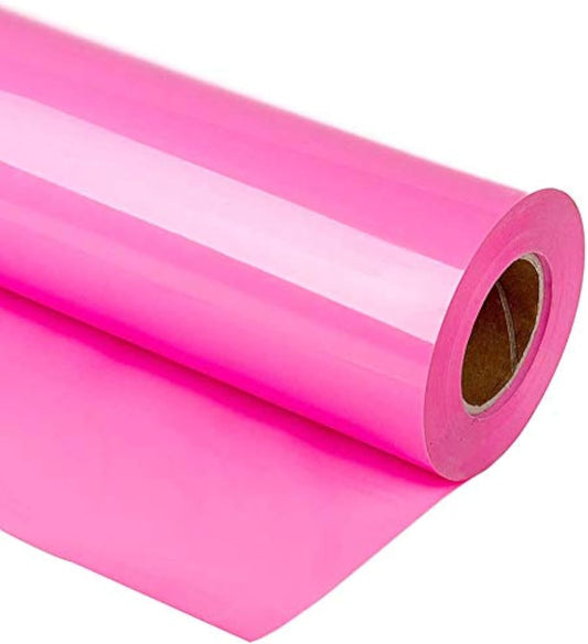 Guangyintong Heat Transfer Vinyl - 12" x 12ft Rolls, Matte Pink HTV for T-Shirts & All Cutter Machines, Easy to Cut & Weed