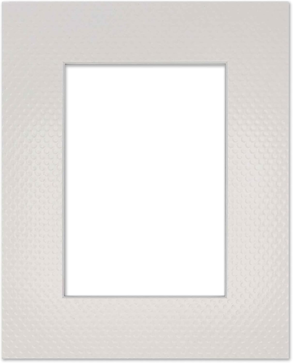 Pack of 25 Acid Free 11x14 Mats Bevel Cut for 8.5x11 Photos - Golf Ball Texture Precut Matboards With Backing Boards and Clear Photo Mat Bags For Pictures, Photos, Framing - 4-ply Thickness