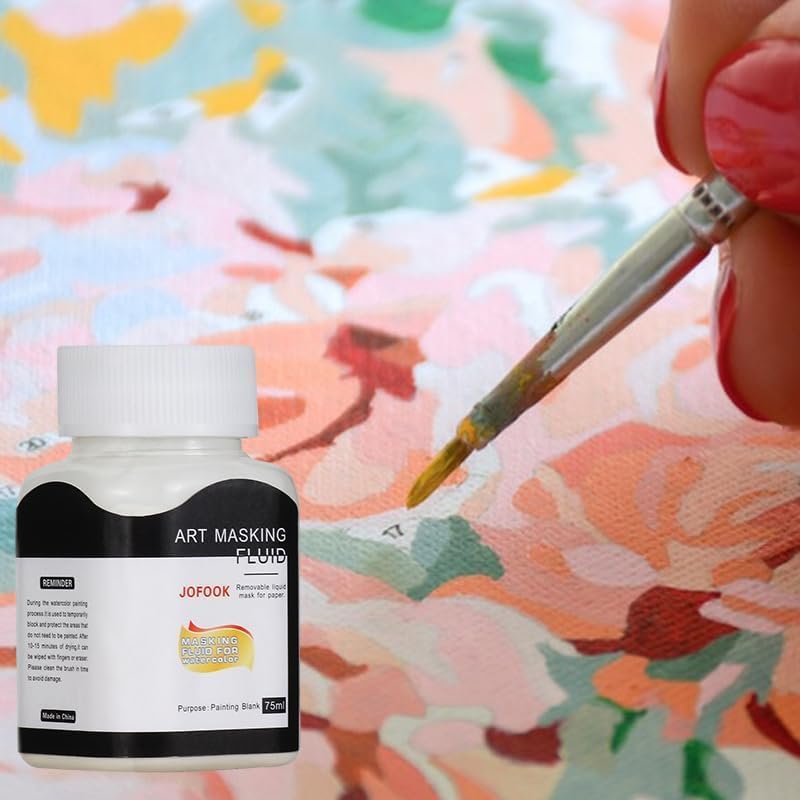 150-Milliliter Watercolor Art Masking Fluid,For Ink-Watercolor-Gouache-Painting & Illustration,Two Bottles