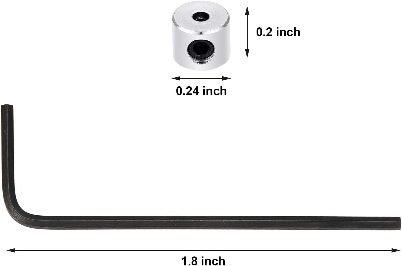 Leinuosen 60 Pieces Pin Keepers Locking Clasp Pin Backs Replacement with Wrench (Silver Color, 6 x 5 mm)