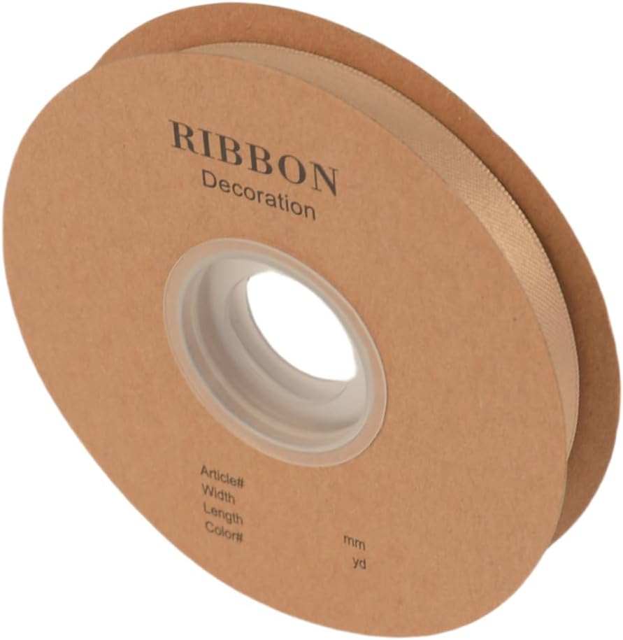 Double Side Satin Ribbon, Continuous 20 Yards,Use for Craft Bows Bouquet, Gift Wrapping, Wedding Decoration, Floral Arrangement (Apricot, 1/2 inch)