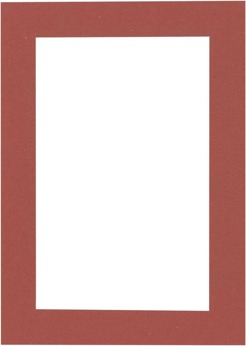 Poster Palooza 11x14 Mat Bevel Cut for 8.5x11 Photos - Acid Free Brick Red Precut Matboard - For Pictures, Photos, Framing - 4-ply Thickness