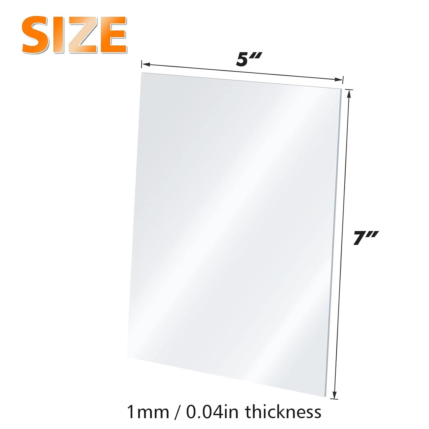 Egofine Plexiglass Sheets Acrylic Sheets 16 Pack of 5x7’’ 0.04 Thick Clear Plastic Cast Transparent Plexi Glass for Crafting Projects, Replacement Picture Frame Glass, DIY Display, Easy to Cut