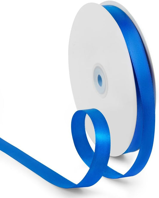 5/8 Inch 100 Yards Satin Ribbon Royal Blue, Solid Color Fabric Ribbon for Gift Wrapping, Wedding, Polyester Gift Ribbon for Birthday Party Decoration, Craft, Hair, Floral, Sewing