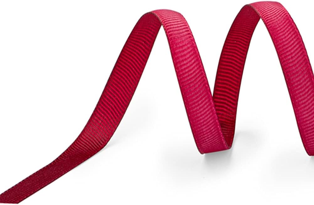 LIUYAXI 1/4" X 50 Yards Solid Burgundy/MaroonGrosgrain Ribbon, Perfect for Crafts, Wedding Decor, DIY Hair Accessories, Sewing, Gift Package Wrapping and More