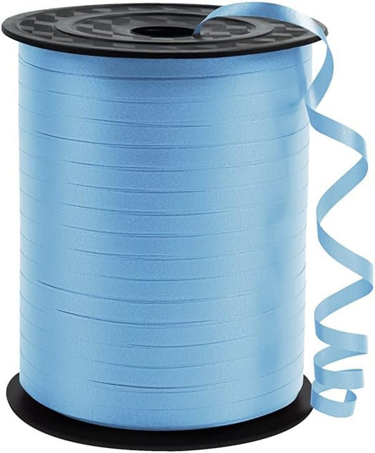 KMER LIFE Premium Light Blue Curling Ribbon, 1/5" Wide x 500 Yards Christmas Curling Ribbons for Gift Wrapping, Party Decoration, Balloon String, Ribbons for Florist Flower (1 Roll)