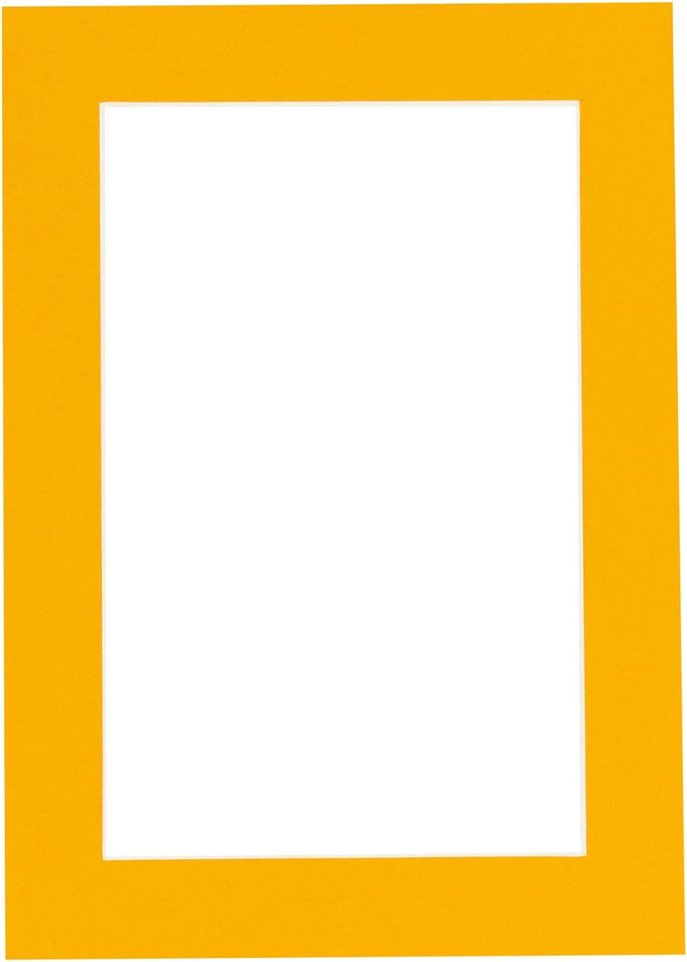 Pack of 25 Acid Free 11x14 Mats Bevel Cut for 8.5x11 Photos - Golden Orange Precut Matboards With Backing Boards and Clear Photo Mat Bags For Pictures, Photos, Framing - 4-ply Thickness