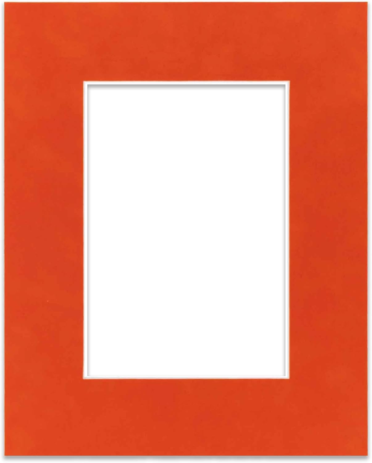Pack of 25 Acid Free 11x14 Mats Bevel Cut for 8.5x11 Photos - Orange Suede Precut Matboards With Backing Boards and Clear Photo Mat Bags For Pictures, Photos, Framing - 4-ply Thickness