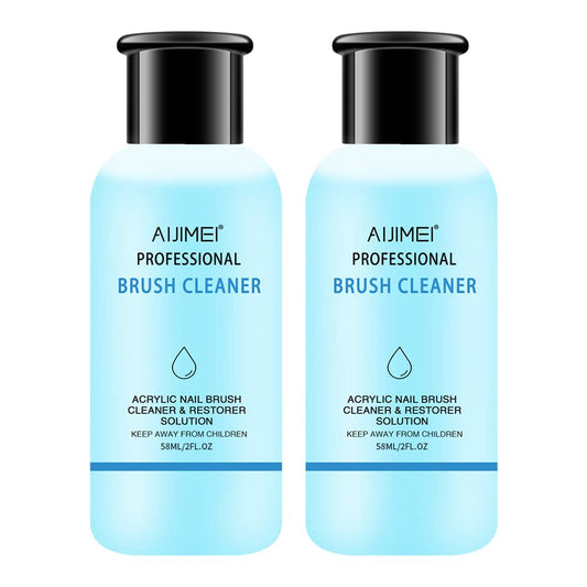 AIJIMEI Acrylic Nail Brush Cleaner Acrylic Brush Cleaners Liquid Acrylic Paint Brush Cleaner Nails Artist Acrylic 120ml/4 FL.OZ