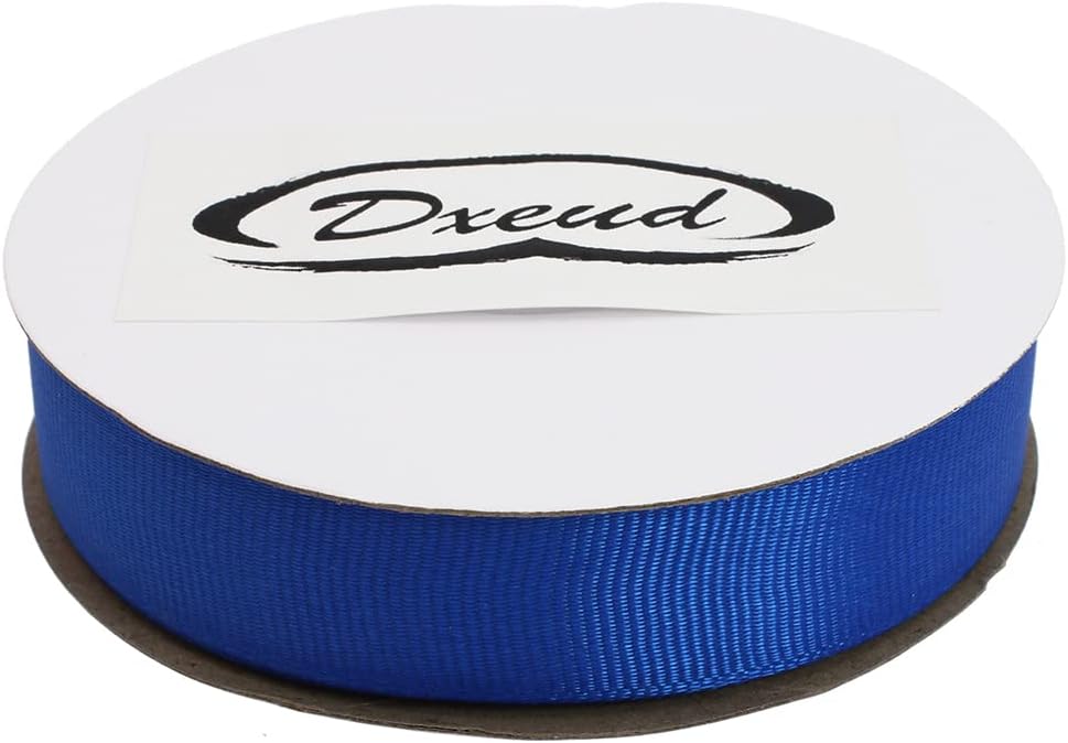 Solid Grosgrain Ribbon 25 Yard Each Roll 100% Polyester Woven Edge (1", Royal Blue)