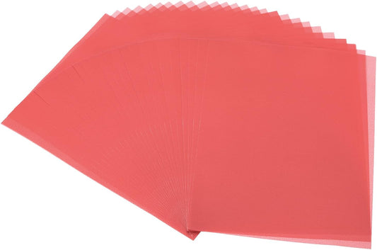 PATIKIL 30 Sheets Vellum Paper 4.25x5.5, Vellum Paper Printable Translucent Paper 100GSM Colored for Invitations Laser InkJet Printing Card Making Crafting Wedding Tracing, Red