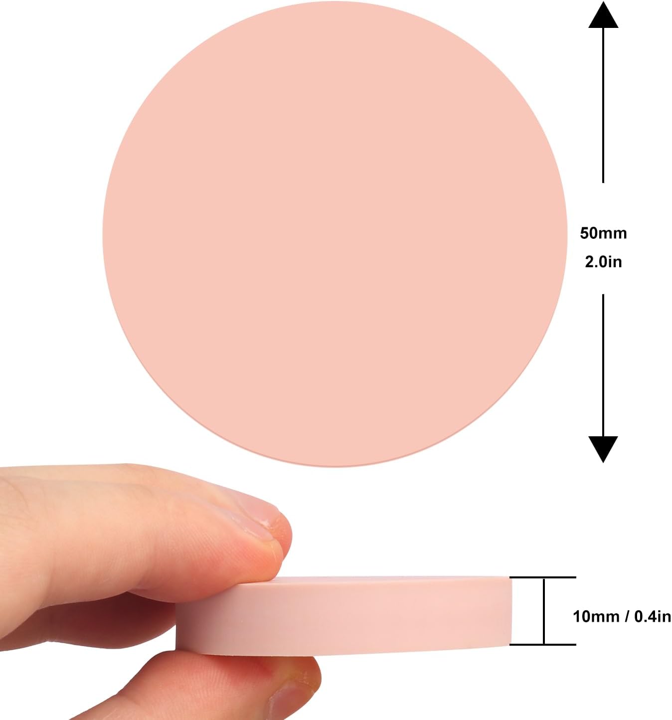 60 Pcs 2" Round Rubber Carving Blocks, Linoleum Blocks, Stamp Carving Blocks for Printmaking, Crafts and More,(Pink) by KUKLIPJIM