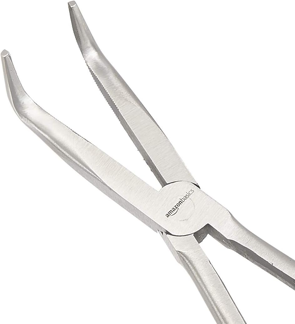 Amazon Basics Long Reach Needle Nose Pliers Tool Set, 3-Piece, Black