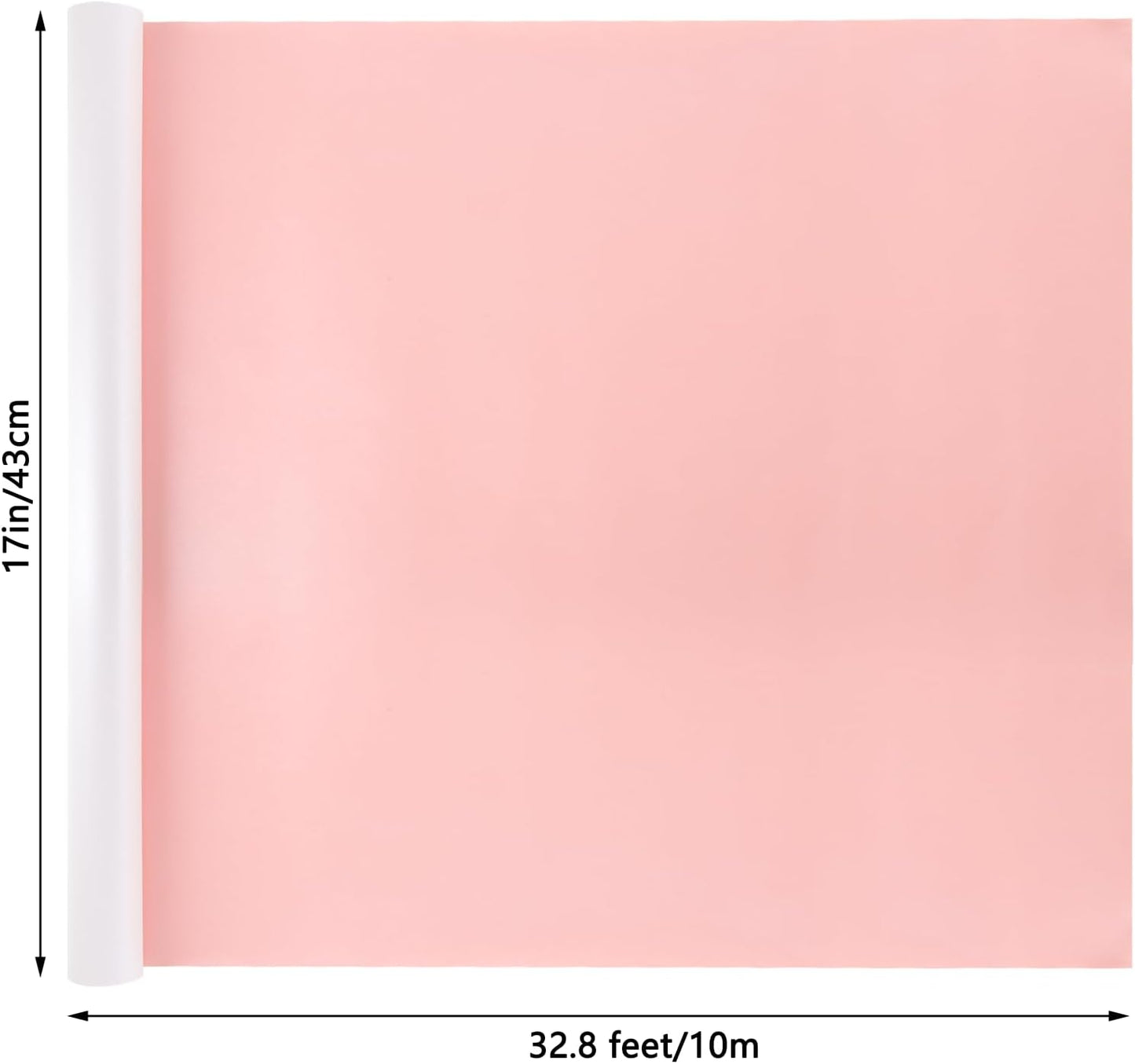 NESCCI Off White & Pink Matte Wrapping Paper,Double Sided Solid Color Pearly-Lustre Paper,Gift Wrapping Paper,Perfect for Wedding,Valentine's Day,Birthday,Christmas,Baby Shower (17 Inches X 32.8 Feet)