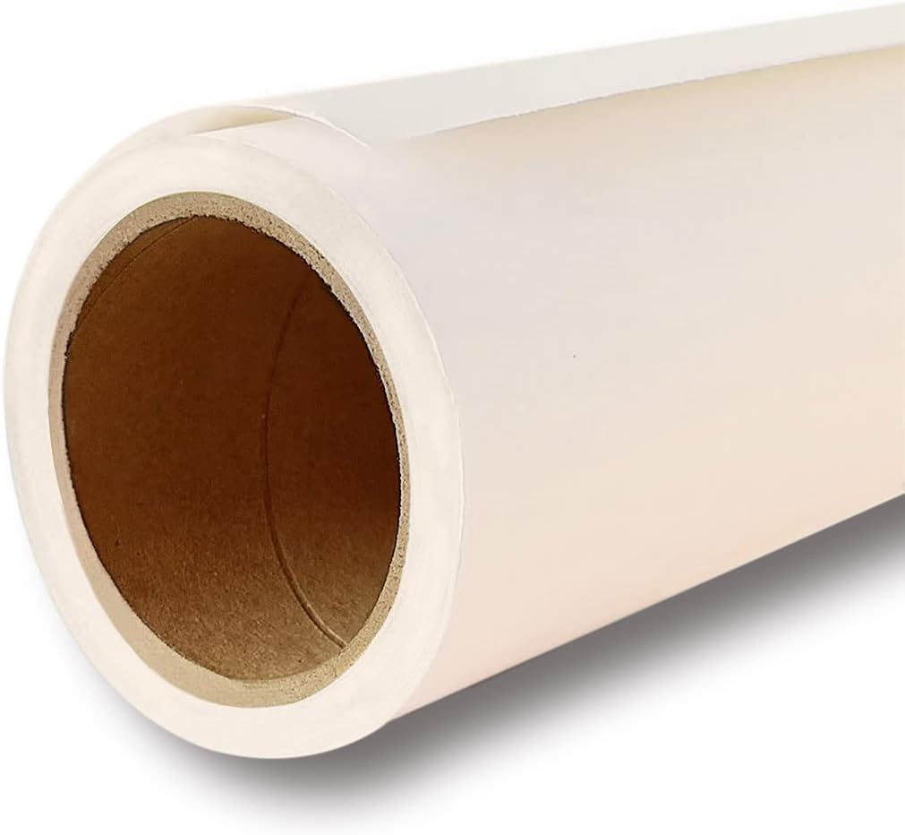 Yizhily Seamless Photogrphy Background Paper, Paper Backdrop Roll for Photoshoot, 82" x16', Ivorine