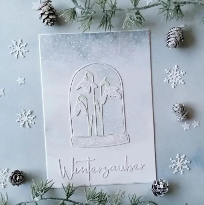 Lapoo Metal Cutting Die for Scrapbooking, 3D Backgrounds Frame New Cutting Dies DIY Album Card Making Decor Paper Craft Metal Die Cuts Party Wedding Decorations (Herbal A 2.8 x 2.5 in)