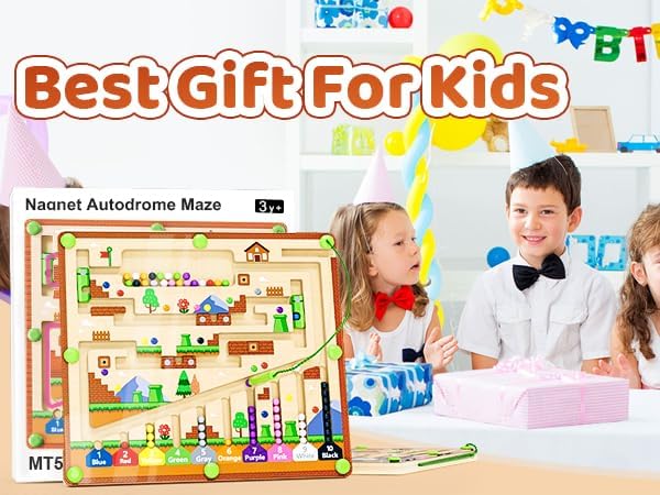 Magnetic Alphabet Maze,Montessori Magnetic Maze Board (Airplane)