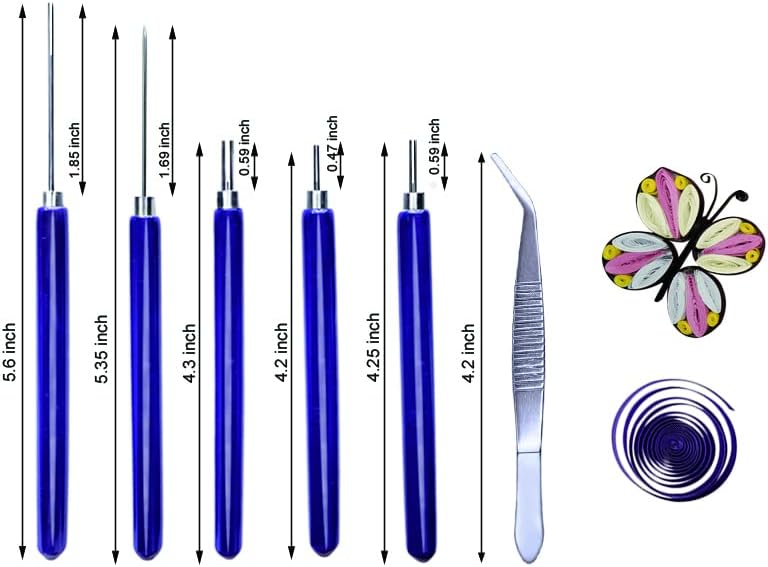 XIWUMOER 8PCS,Quilling Needles,Quilling Knitting Board,Quilling Kits,Paper Quilling Tools,Quilling Curling Coach,Paper Craft DIY Tools,Assorted Sizes Rolling Curling Quilling Needle Pen, (Pink)