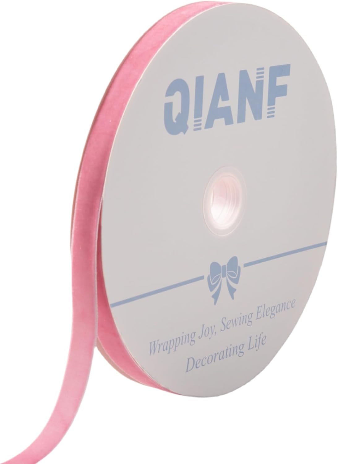 Vintage Peach Pink Velvet Ribbon Christmas Ribbon for Gift Wrapping Crafts Christmas Tree Ornaments Garland Decorations, 5/8 Inch X 25Yd