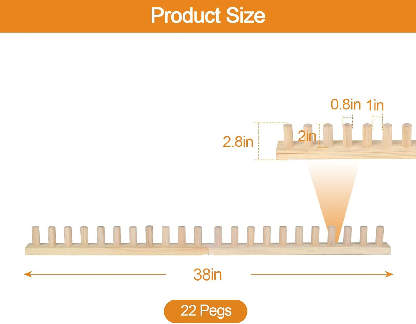 Chunky Blankets Loom Knitting Looms Long Installation Free and Adjustable Foldable Portable Extra Loom Large 38,48,60, 72,84,96 Inch (38inch)