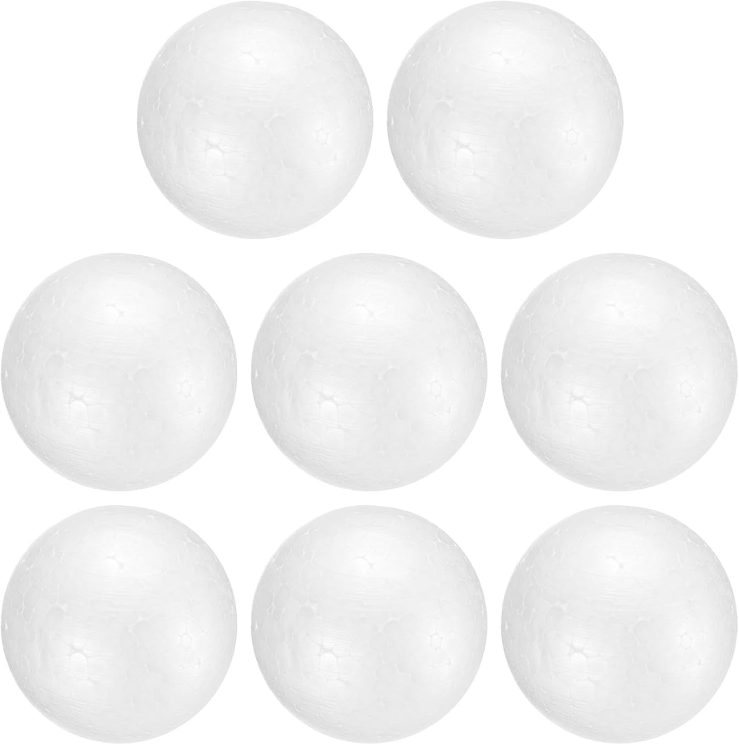 uxcell 8 Pcs White Foam Balls, 3 Inch Polystyrene Craft Foam Balls Solid Round Ball for Art, Household, DIY, Party Decorations