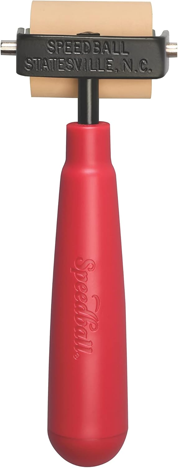 Speedball Soft Rubber Brayer, 1.5-Inch - Roller For Printmaking, Gel & Block Printing and Crafting - Made in USA